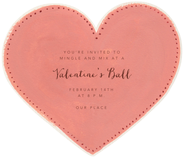 Je T'aime Heart - Invitation by Paperless Post