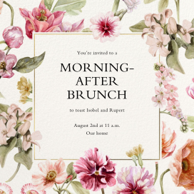 Where Love Blooms - Wedding Brunch Invitation by Liberty