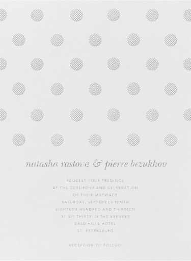 Polka Dot - Invitation by Oscar de la Renta