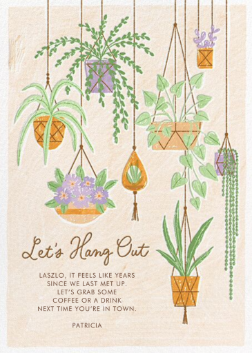 Hanging Plants - Greeting Card by Paperless Post