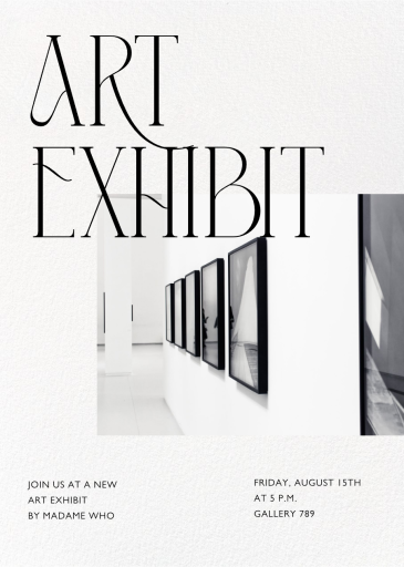 Open Concept (Photo) - Art Exhibition Invitation by Paperless Post