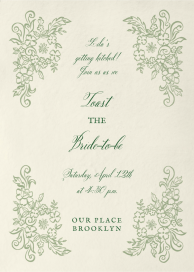 Swirls and Flowers - Bridal Shower Invitation by Emilia Wickstead
