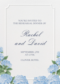 Hydrangea Garden - Rehearsal Dinner Invitation by Inquisited