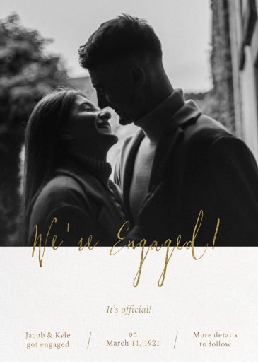 Romantic Photo - Engagement Announcement by Paperless Post