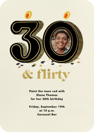 Thirty and Flirty Photo - Birthday Invitation by Hello!Lucky