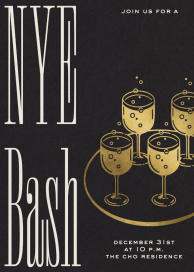 Sipping Bubbles - New Year's Eve Invitation by Paperless Post