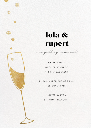 Champagne Flute - Class Reunion Invitation by Paperless Post