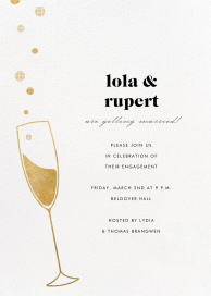Champagne Flute - Engagement Party Invitation by Paperless Post