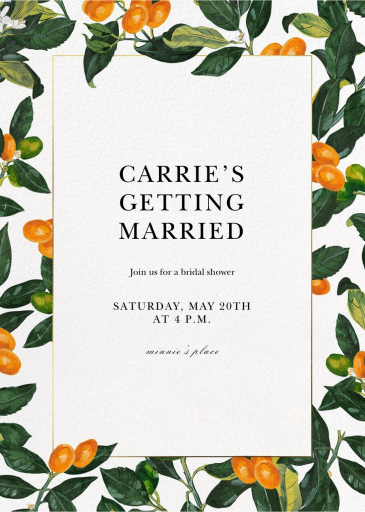 Nagami - Bridal Shower Invitation by Oscar de la Renta