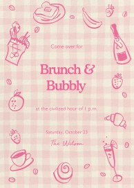 Rosy Gingham - Get-Together Invitation by Paperless Post