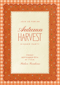 Gingham Floral Baby Shower Invitation