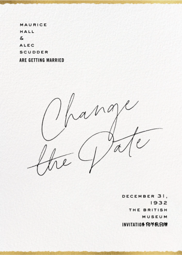 Change of Plans - Save the Date by Paperless Post