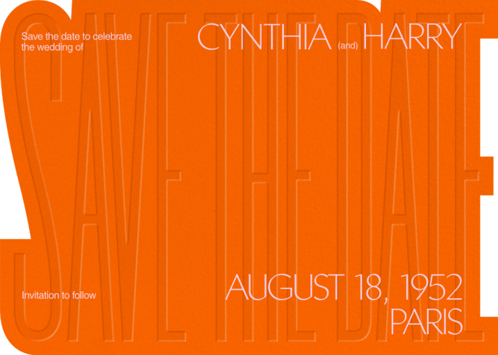 Save the Date Cutout - Save the Date by Both