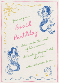 Mermaid Twins - Birthday Invitation by Paperless Post