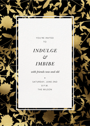 Garden Spells - Winter Party Invitation by Oscar de la Renta