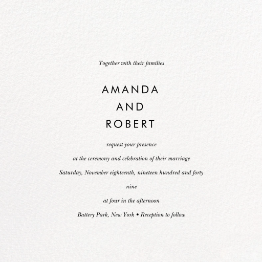 Heather and Lace (Photo Invitation) - Wedding Invitation by Rifle Paper Co. - Back