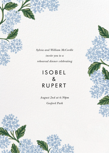 Hydrangea Frame - Rehearsal Dinner Invitation by Rifle Paper Co.