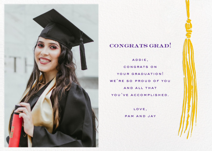 KSNY Tassel (Photo) - Graduation Card by kate spade new york