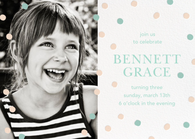 Painted Spots (Photo) - Birthday Invitation by Sugar Paper