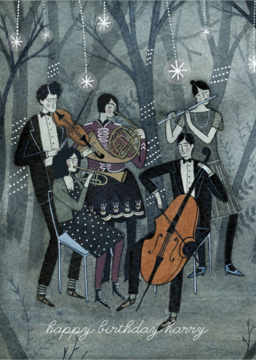 Music (Yelena Bryksenkova) - Birthday Card by Red Cap Cards