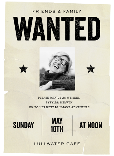 Most Wanted - Retirement and Farewell Party Invitation by Paperless Post