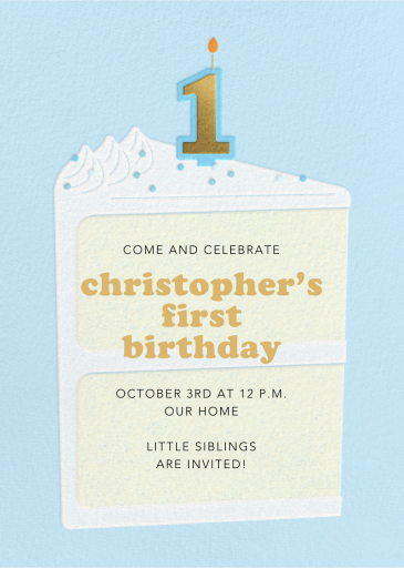 Gold Candle - Birthday Invitation by Paperless Post