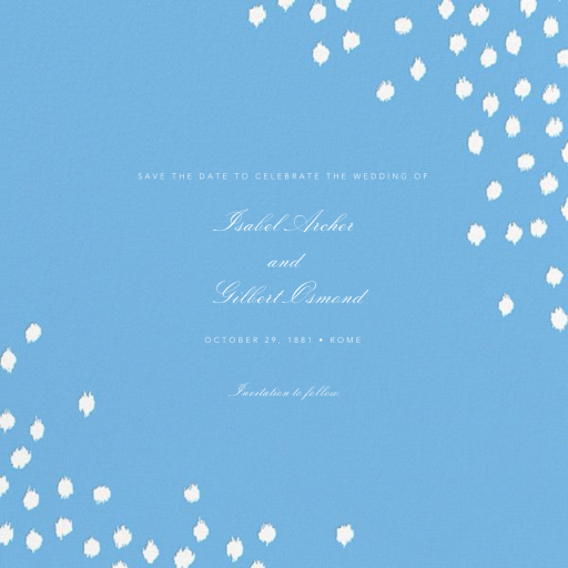 Ikat Dot (Save the Date) - Save the Date by Oscar de la Renta