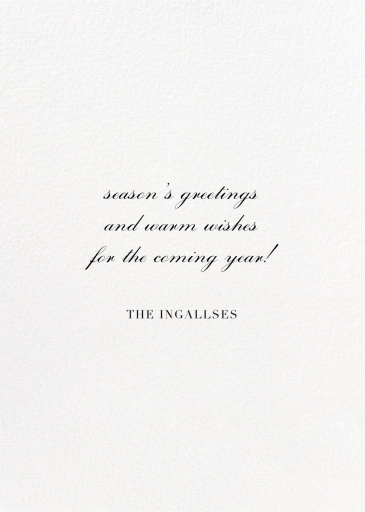 3/4 Portrait (Photo) - New Year's Card by Paperless Post - Back