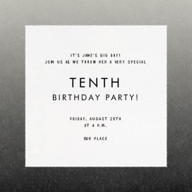 Invitación sencilla y minimalista con texto