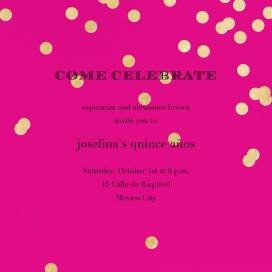 KS Come Celebrate - Quinceañera Invitation by kate spade new york
