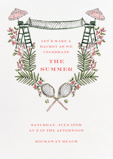 Grass Court (Riley Sheehey) - Summer Party Invitation by Dogwood Hill