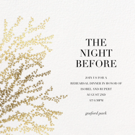 Forsythia Branch - Rehearsal Dinner Invitation by Paperless Post