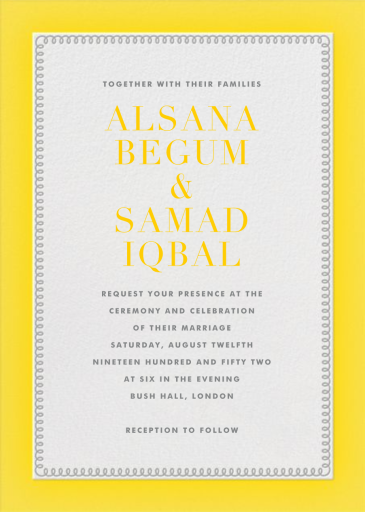 Bold Line (Tall) - Wedding Invitation by The Indigo Bunting