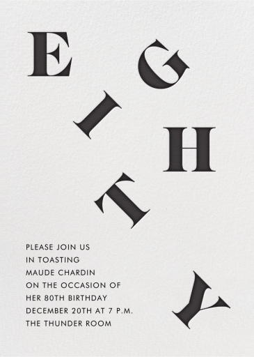 It's All Uphill from Here - 80th Birthday Invitation by Paperless Post