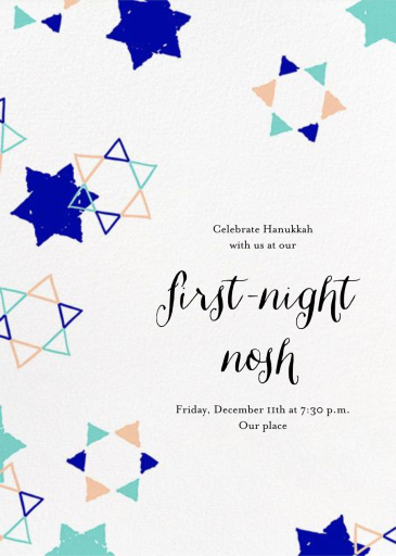 Star Shower - Hanukkah Invitation by Ashley G