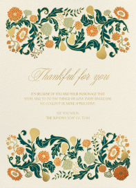 Pear Filigree - Business Thanksgiving Card by Paperless Post