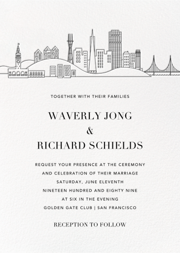 Skyline View - Wedding Invitation by Paperless Post