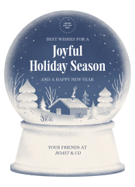 Winter Snow Globe - Business Holiday Card by Paperless Post