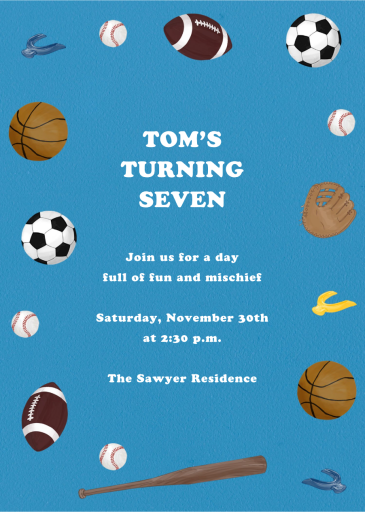 Ball and Bats - Invitation by Paperless Post