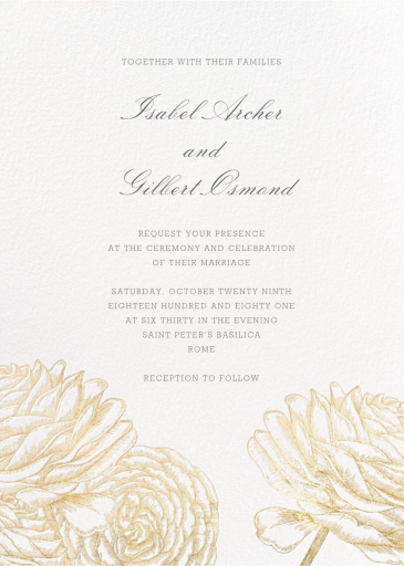 Ranunculus - Wedding Invitation by Paperless Post