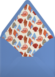 Seashell Border Summer Invitation Envelope