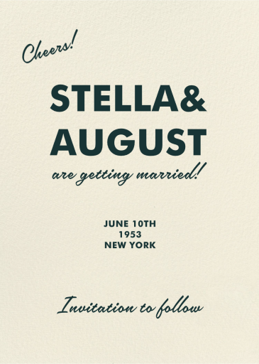 Retro Cheers - Save the Date by Paperless Post