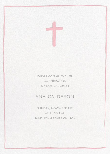 Crux Emblem - Confirmation Invitation by Linda and Harriett