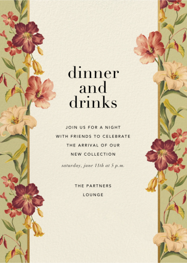 Classic Blossom - Dinner Party Invitation by Cabana
