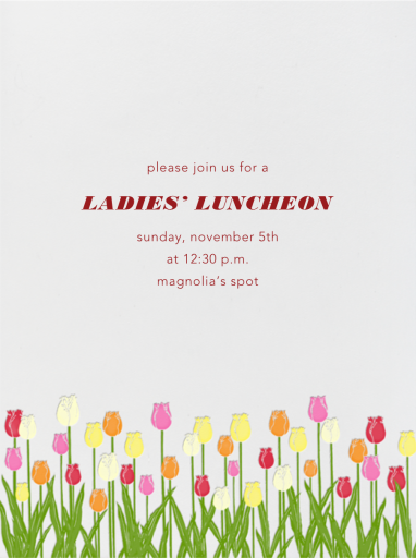 Tulips Tall - Spring Party Invitation by Paperless Post