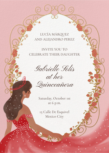 Sparkling Princess - Quinceañera Invitation by Paperless Post