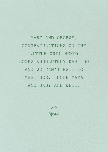 Club Kid - New Baby Card by 2021 Co. - Back