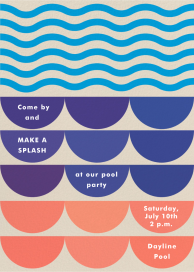New Waves - Pool Party Invitation by Gold Rush Paper