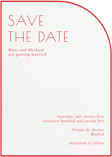 Classic Curve - Save the Date by Paperless Post