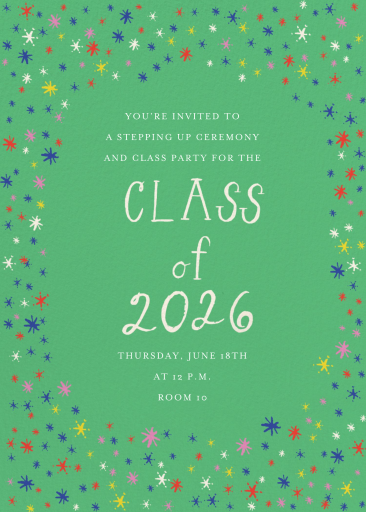 Dazzling Grad - Graduation Invitation by Mr. Boddington's Studio